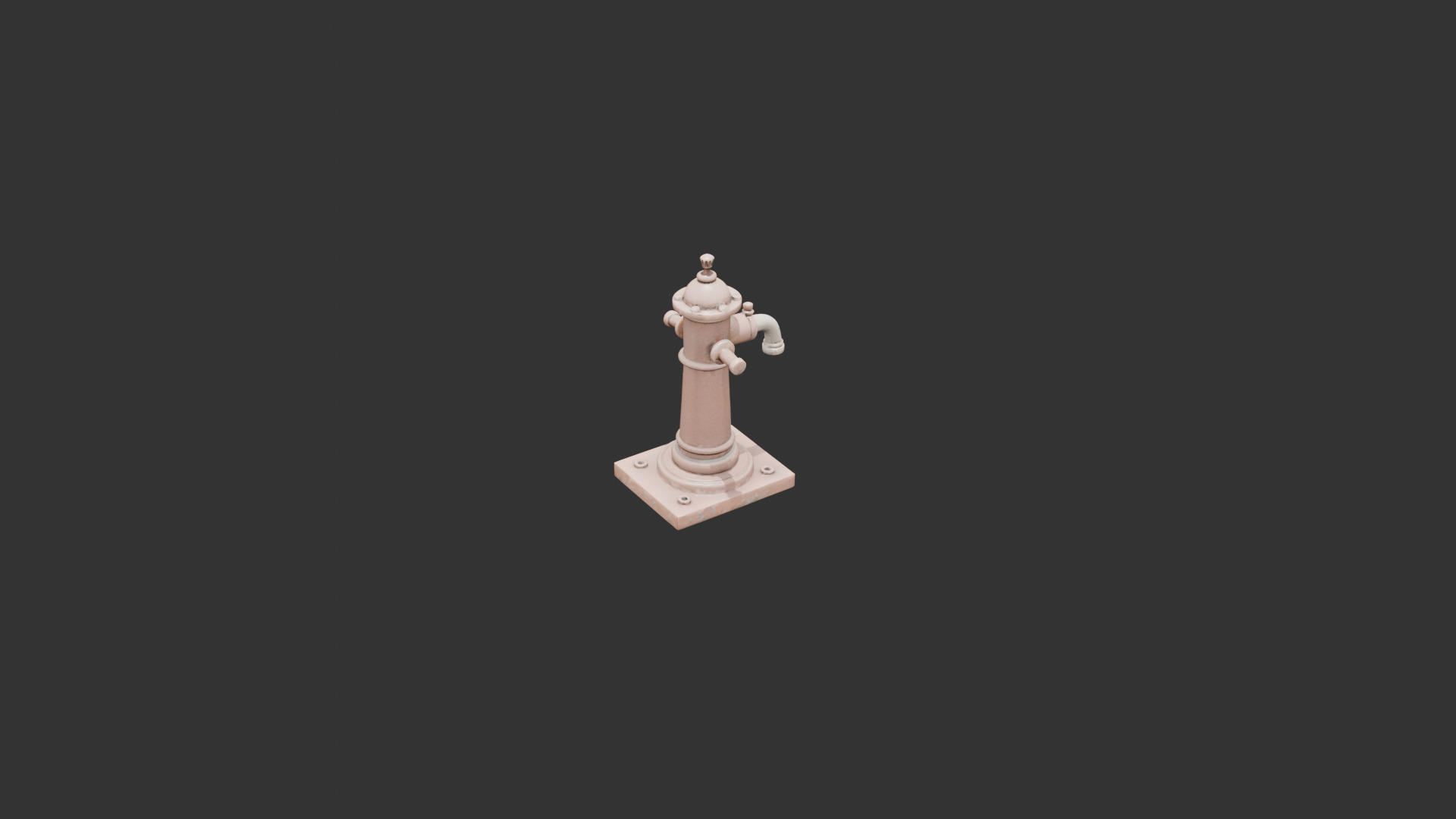 Old Rusty Water Pump Low-poly 3D model_5