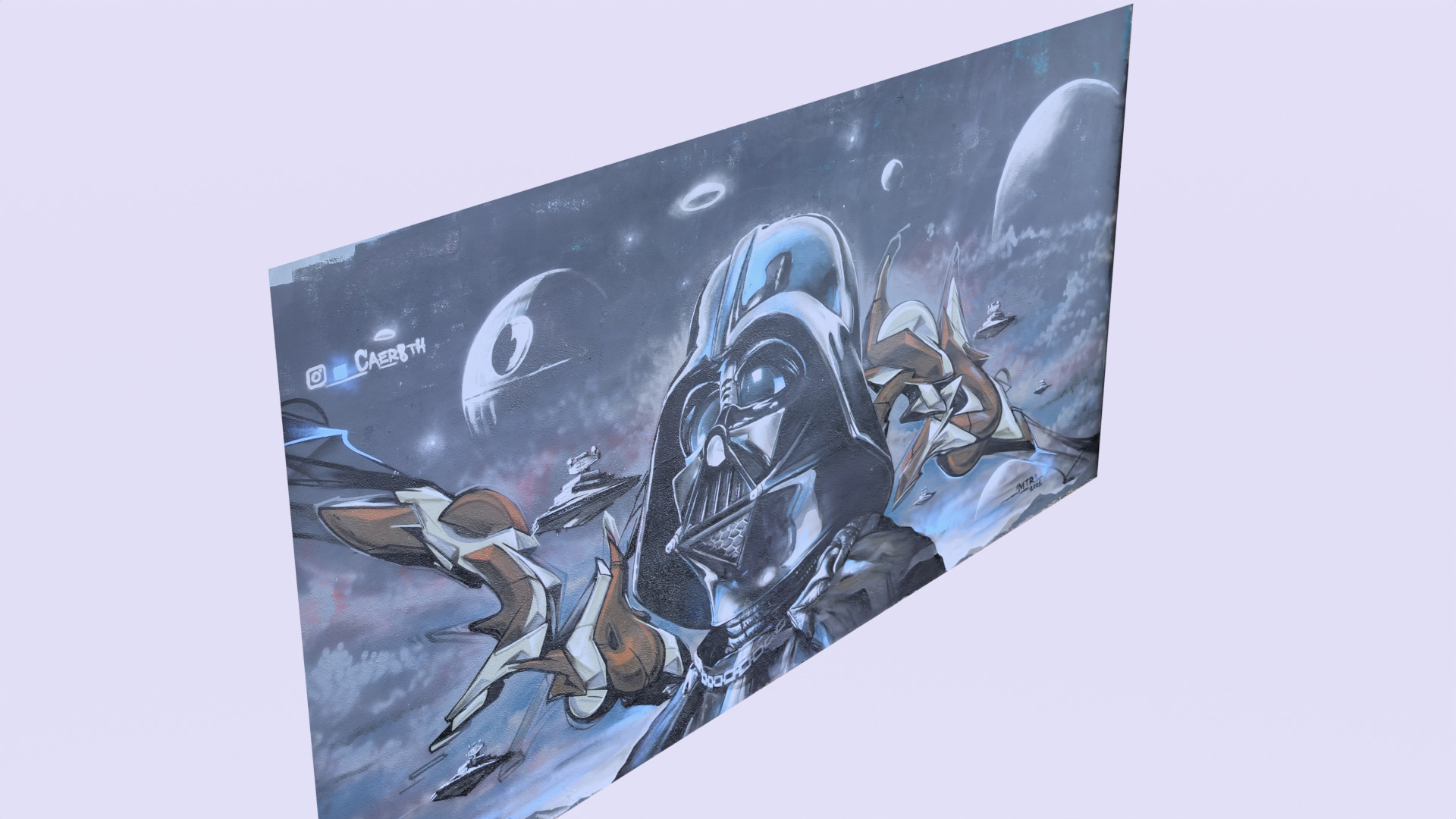 Graffiti wall IX 3D model_4