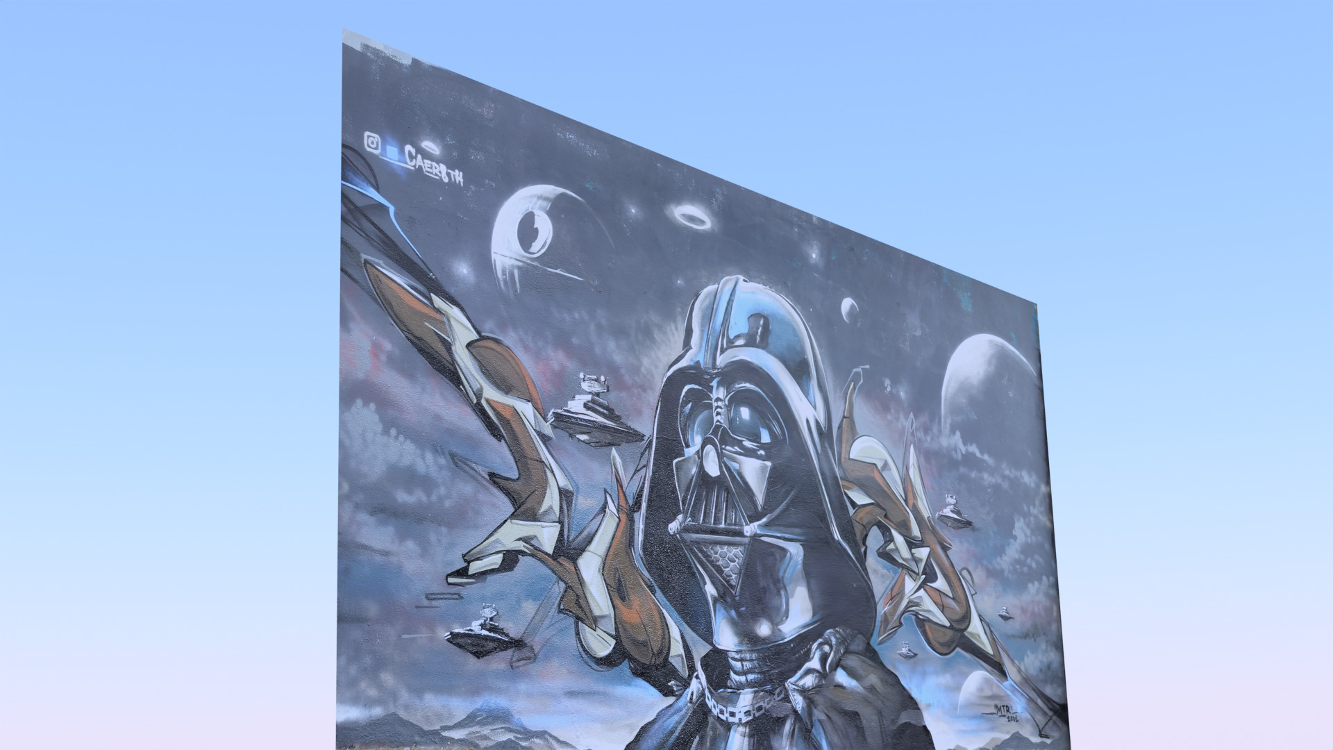 Graffiti wall IX 3D model_5