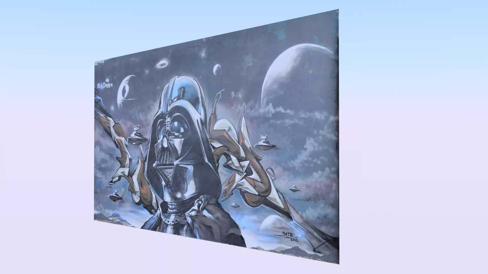 Graffiti wall IX 3D model_0