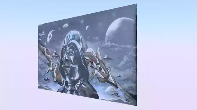 Graffiti wall IX 3D model