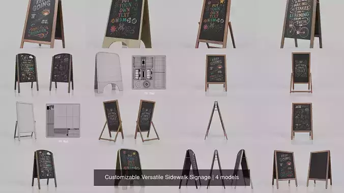 Customizable Versatile Sidewalk Signage