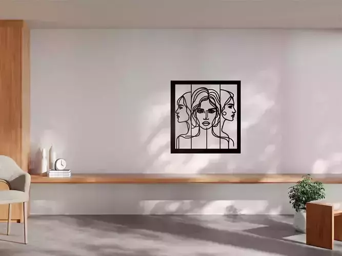 Three Faces Wall Art