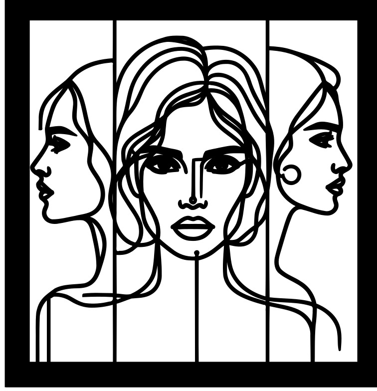 Three Faces Wall Art 3D print model_1