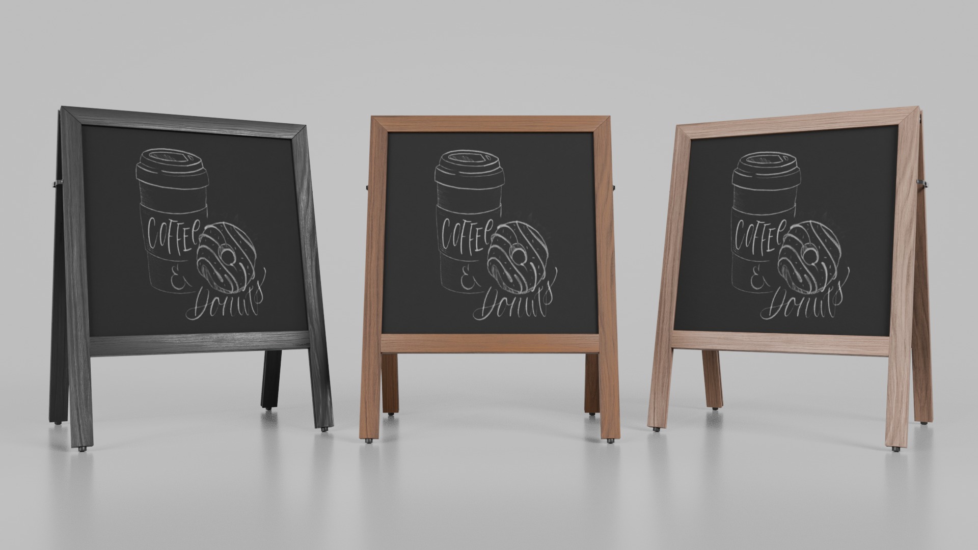 Customizable Compact Chalkboard Signs 3D Model Collection_14