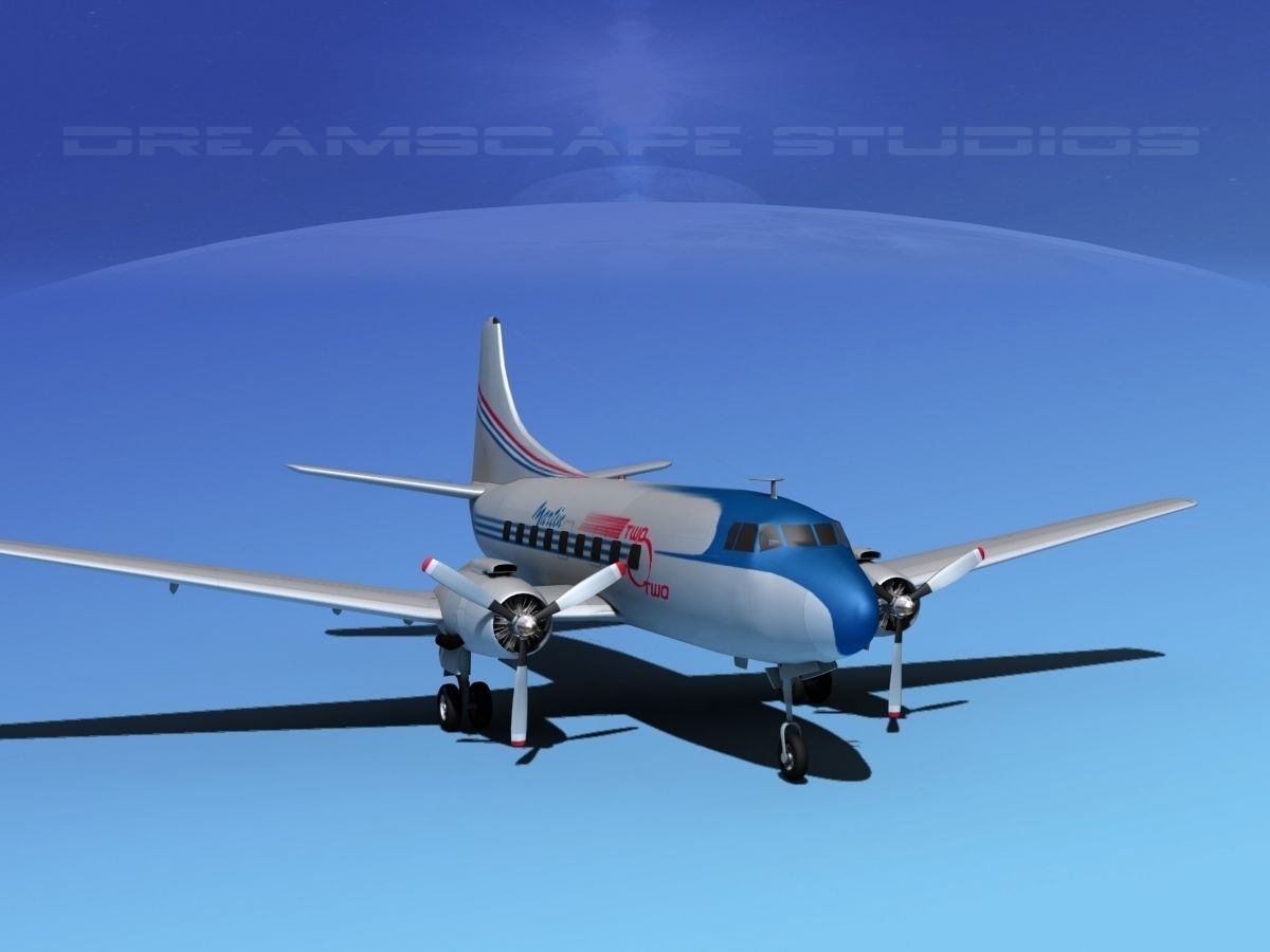 Martin 202 Martinliner 3D model_2