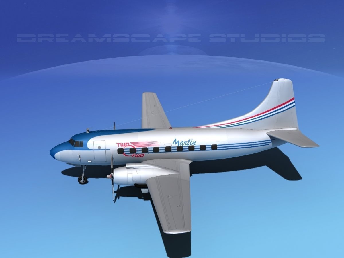 Martin 202 Martinliner 3D model_9