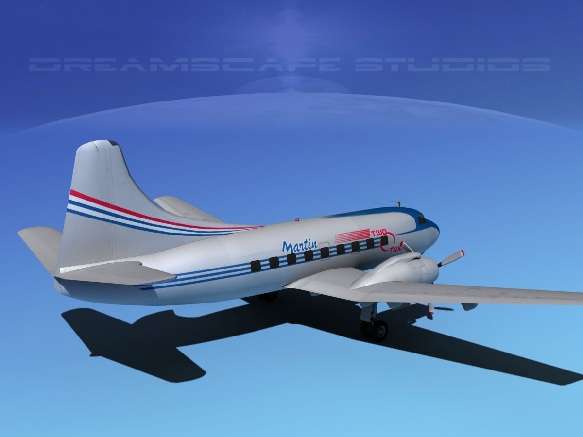 Martin 202 Martinliner 3D model_5