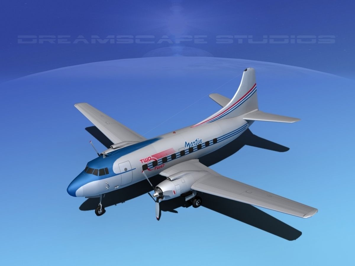 Martin 202 Martinliner 3D model_11