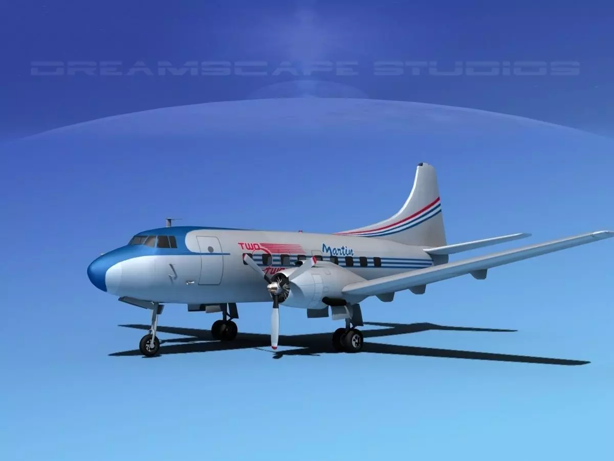 Martin 202 Martinliner 3D model_0