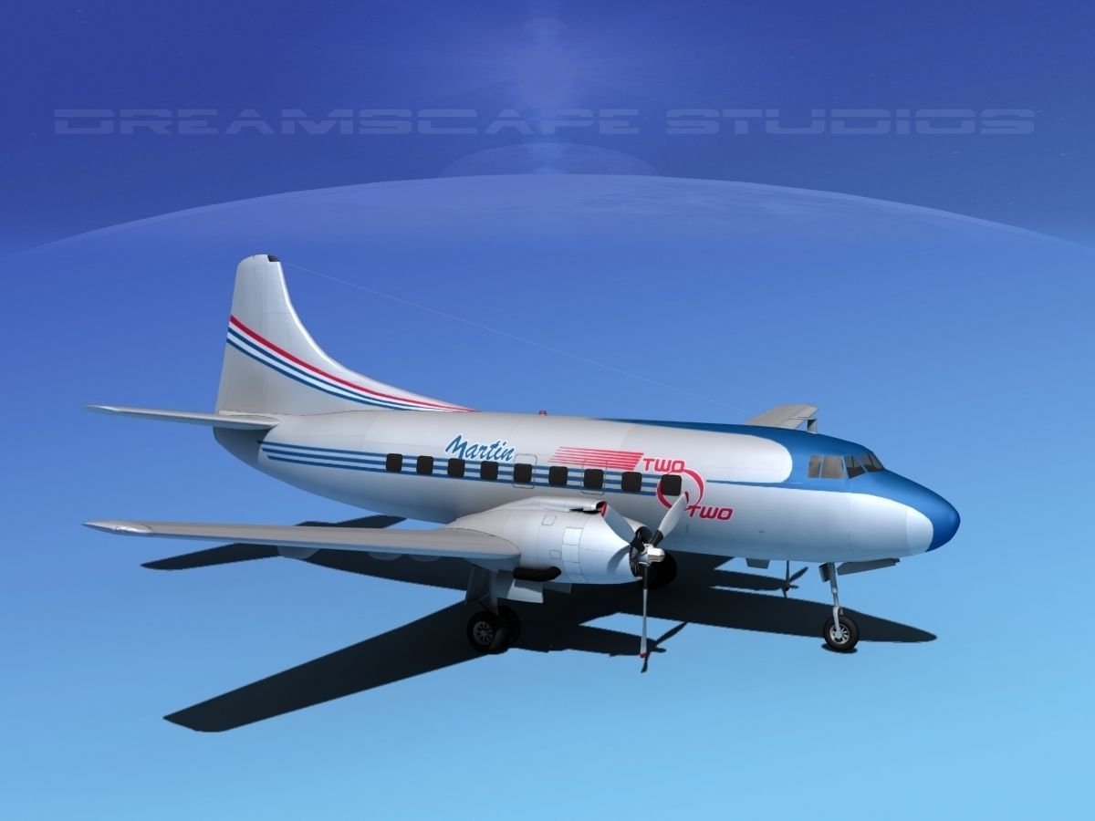 Martin 202 Martinliner 3D model_3