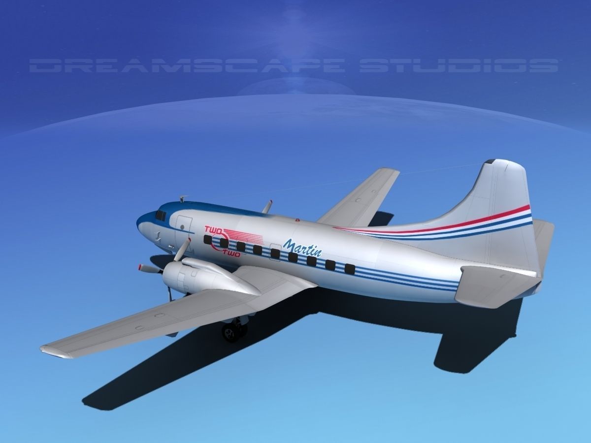 Martin 202 Martinliner 3D model_8