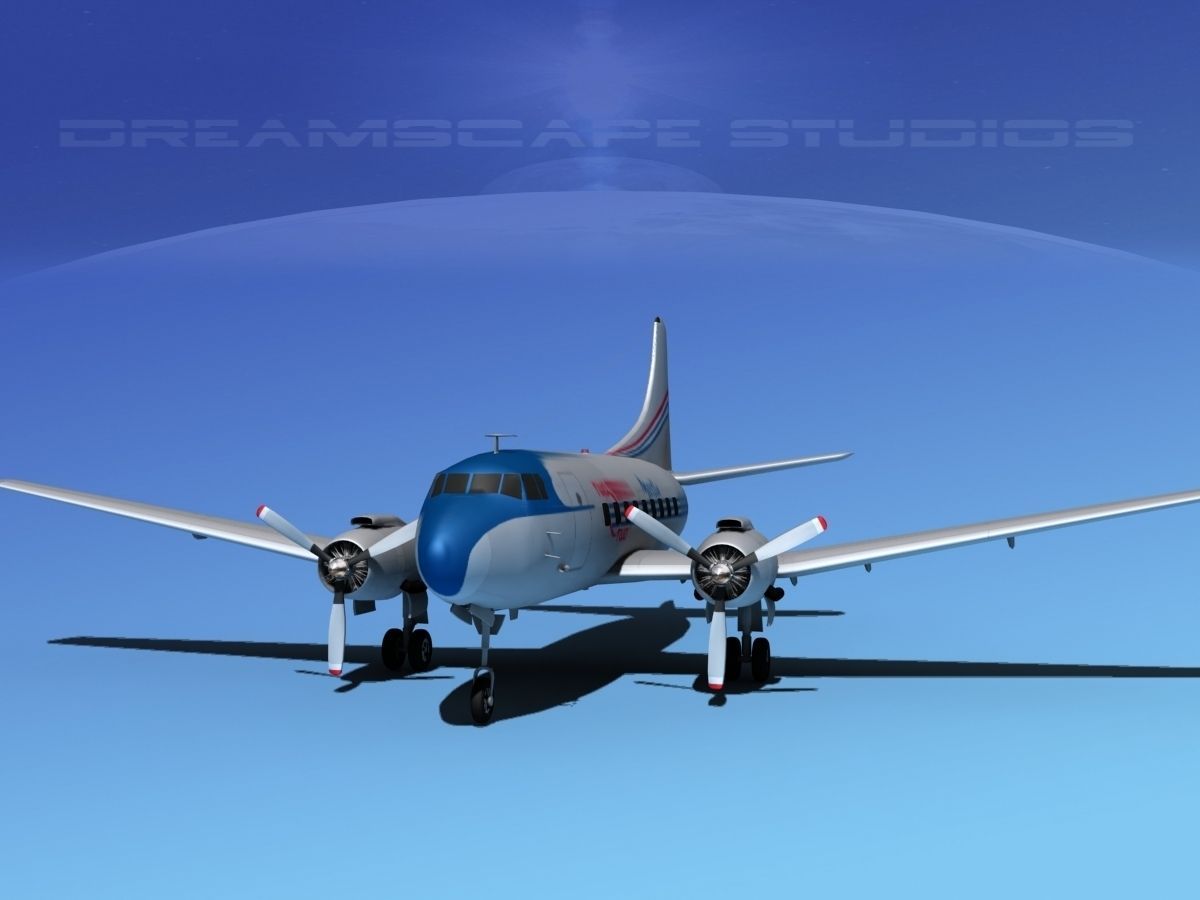 Martin 202 Martinliner 3D model_1