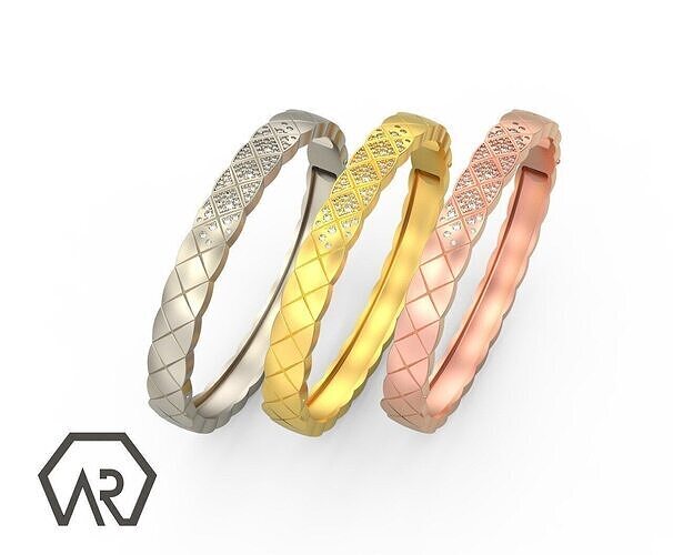 Woman Bracelet 3D print model C 80 3D print model