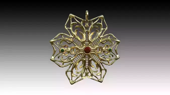 Celestial Frost Filigree Pendant