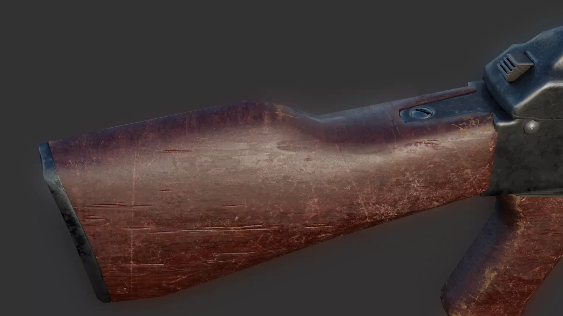 AK-47 AK-74 golden  Low-poly 3D model_10