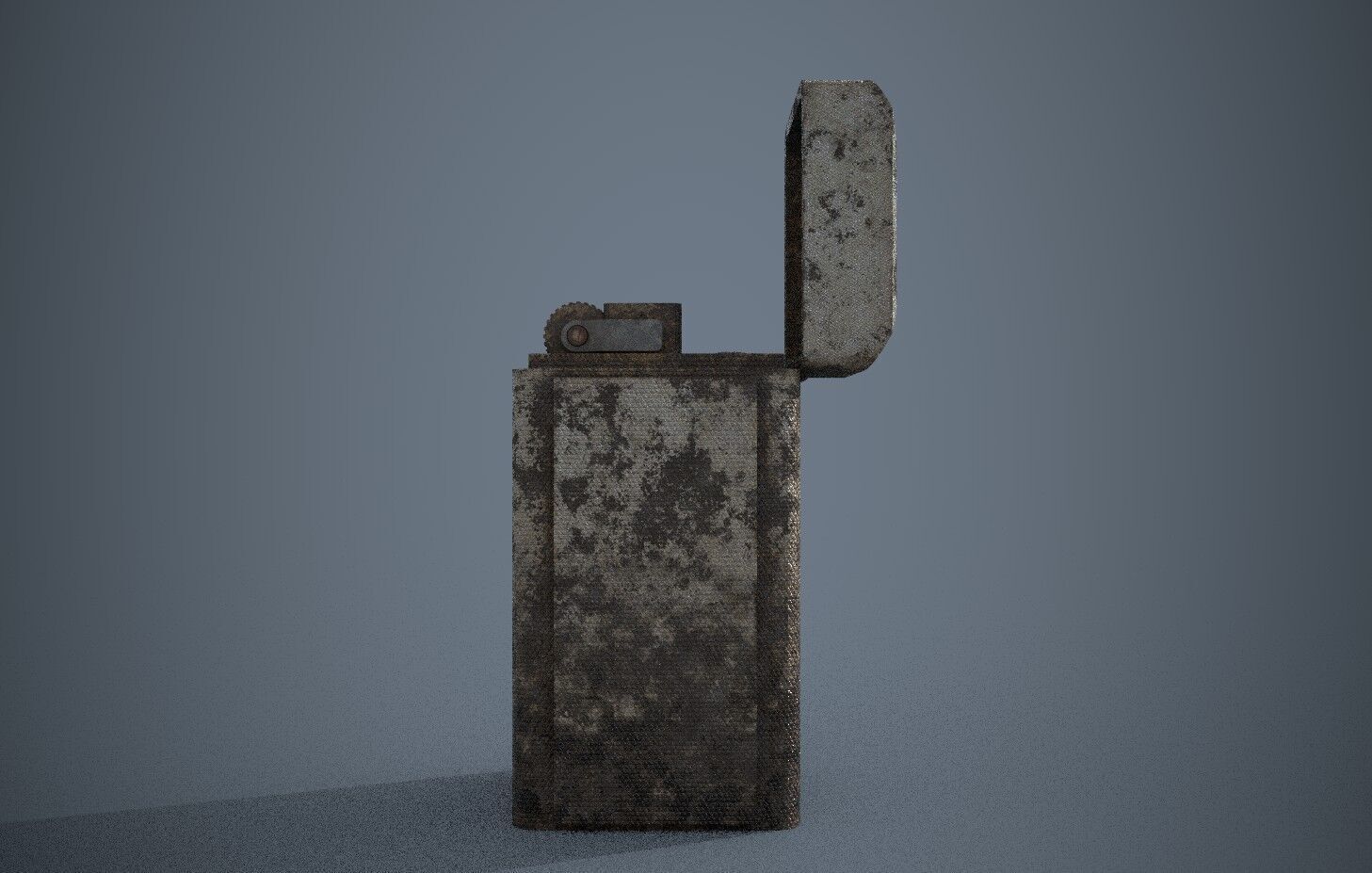 Old cigarette Lighter  Low-poly 3D model_2