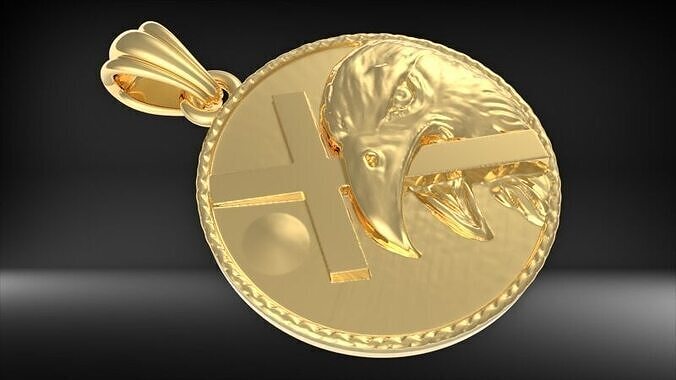 Eagle Cross Pendant  3D print model