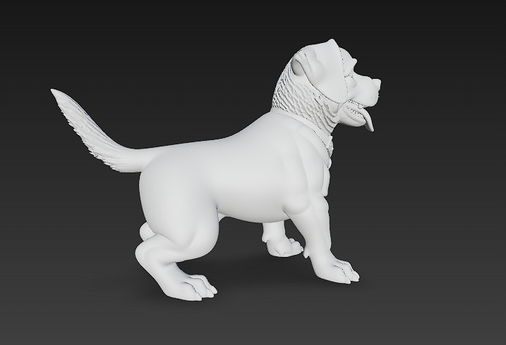 Rottweiler Puppy Dog 3D Model Basic - Low Poly Simple Low-poly 3D model_9