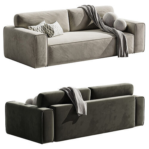 Viena Straight Sofa 3D model 5
