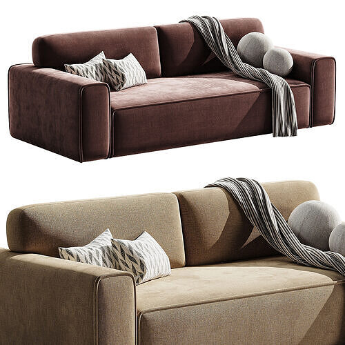 Viena Straight Sofa 3D model 4