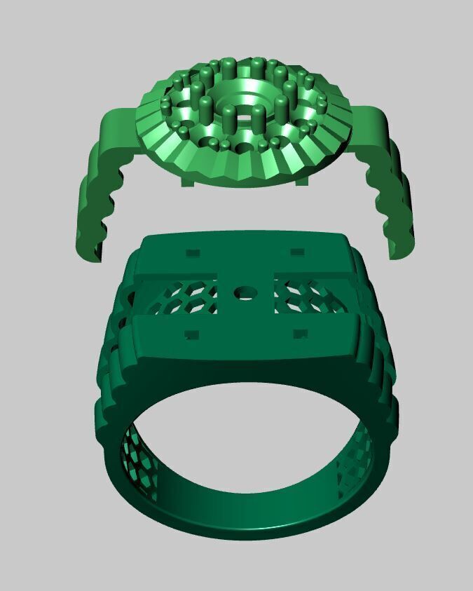 Rolex Ring 3D print model_2