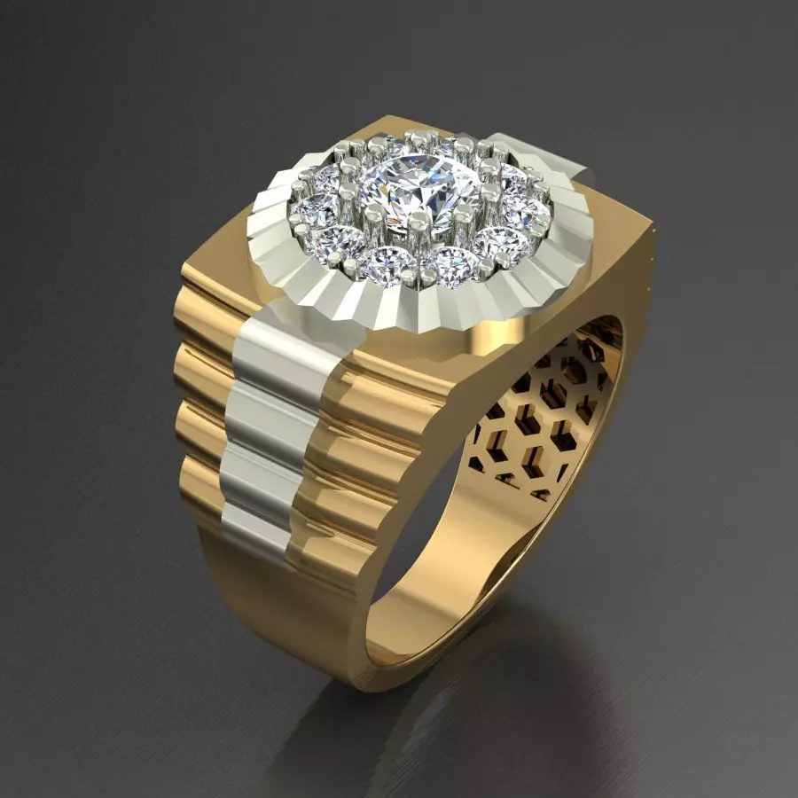 Rolex Ring 3D print model_0