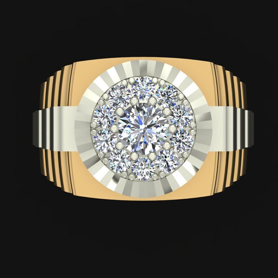 Rolex Ring 3D print model_7