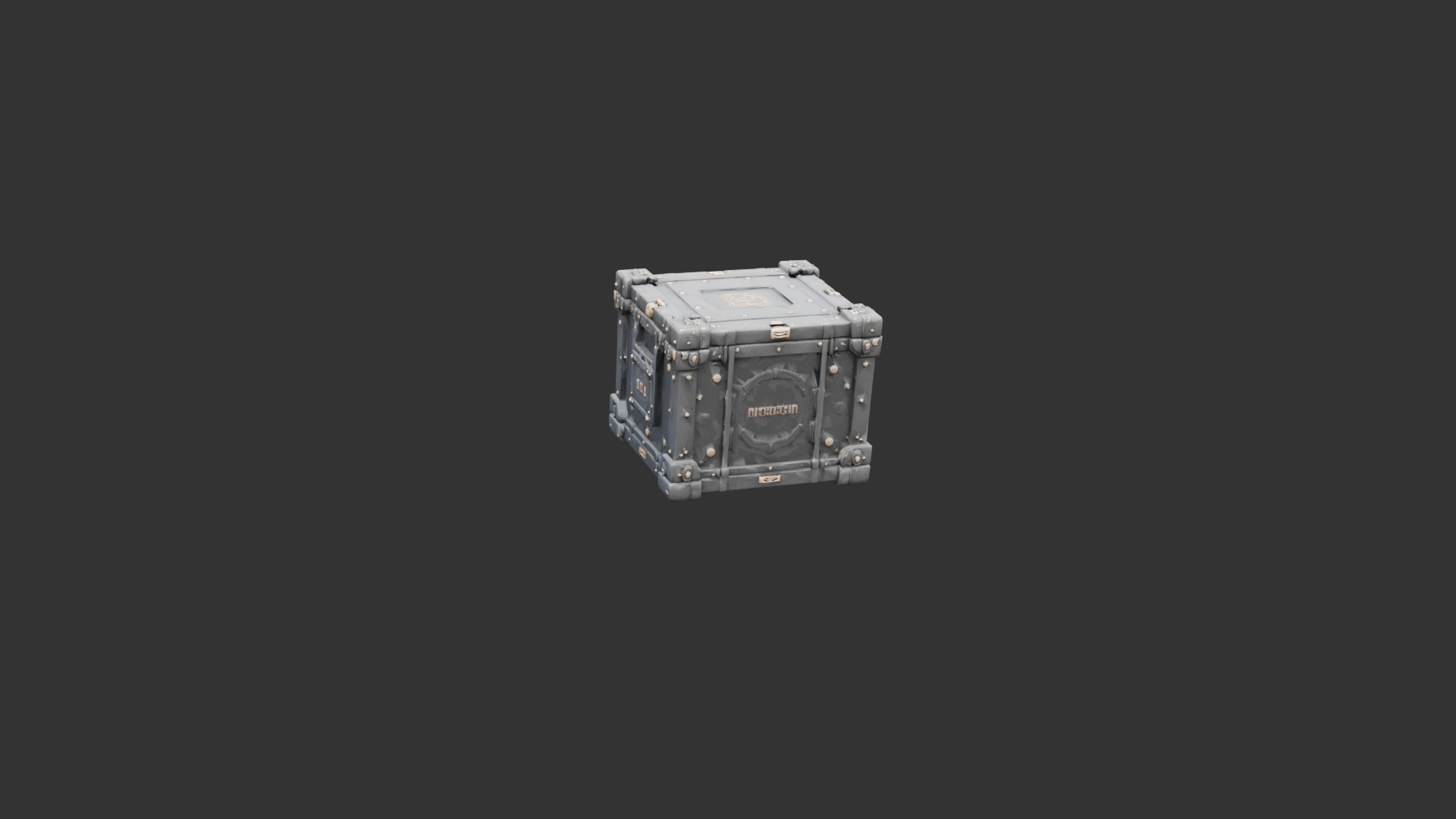 Sci Fi Crate with Reinforced Corners Low-poly 3D model_13