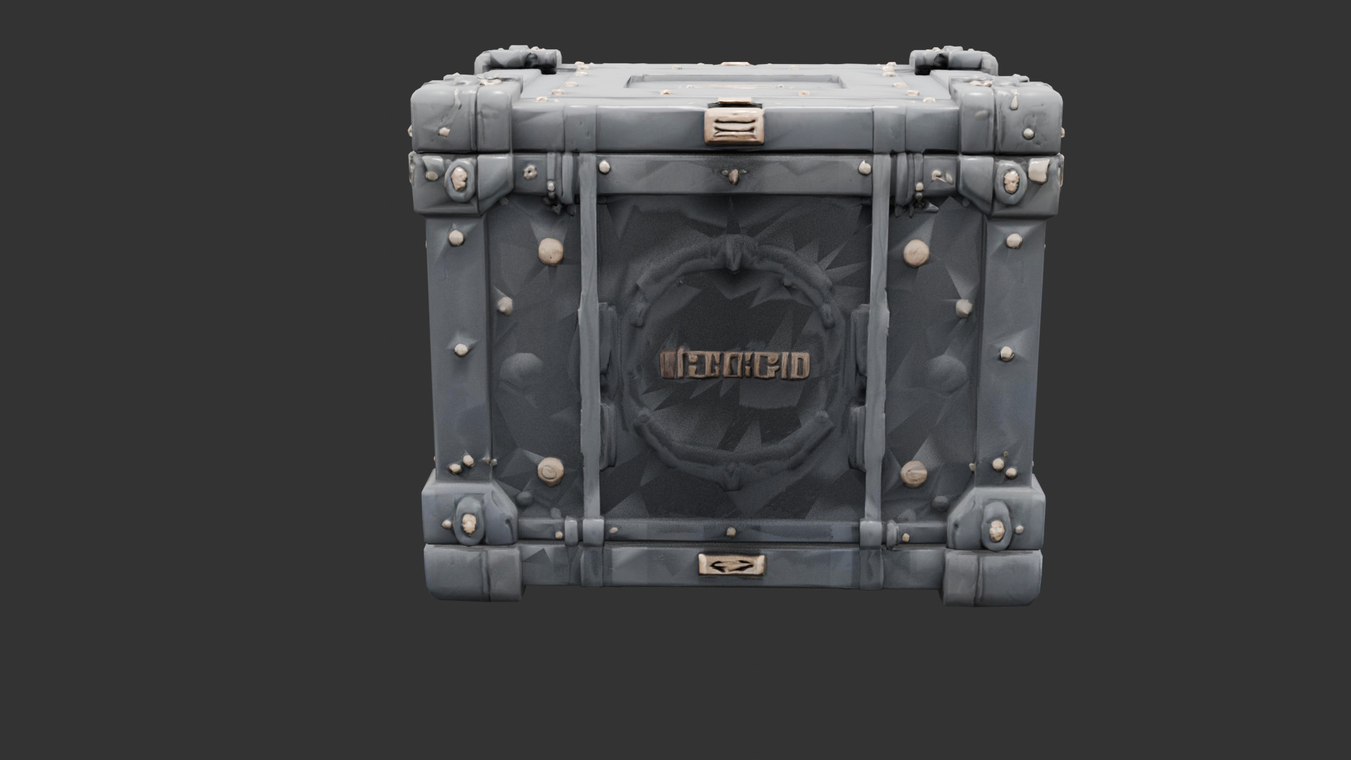 Sci Fi Crate with Reinforced Corners Low-poly 3D model_18