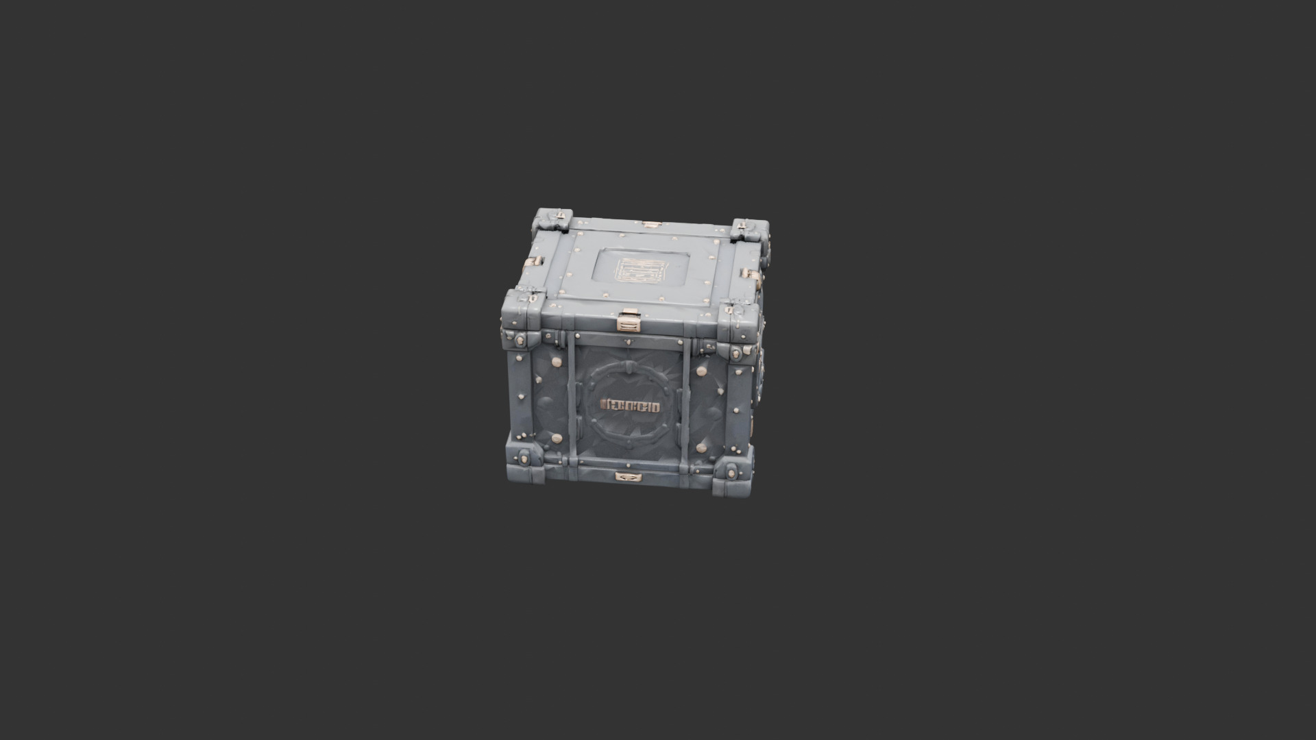 Sci Fi Crate with Reinforced Corners Low-poly 3D model_6