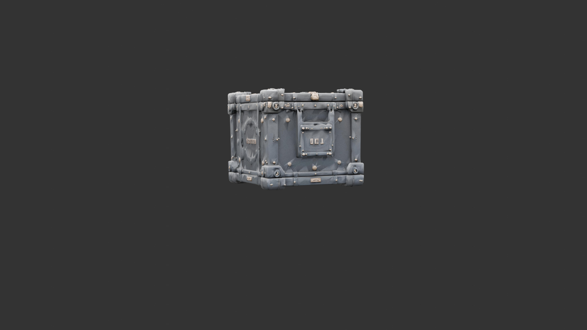 Sci Fi Crate with Reinforced Corners Low-poly 3D model_11