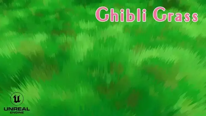 Stylized Grass for UE5 Ghibli Genshin Zelda Inspired RVT Low-poly 3D model