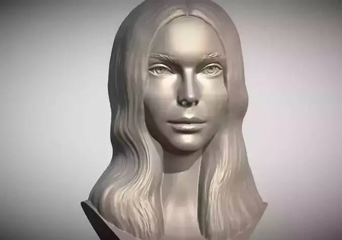 Natalie Portman bust 3D print model