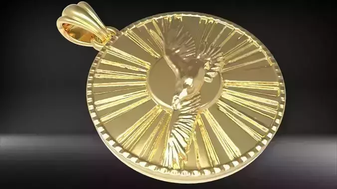 Bird Dove  Sun Jewelry pendant necklace charm 