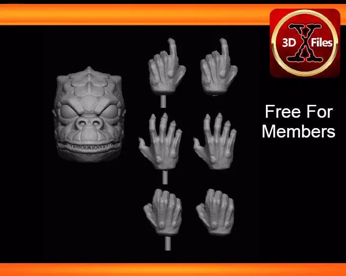 Saurin Head Sculpt - Star Wars Custom Action figure 3D print model