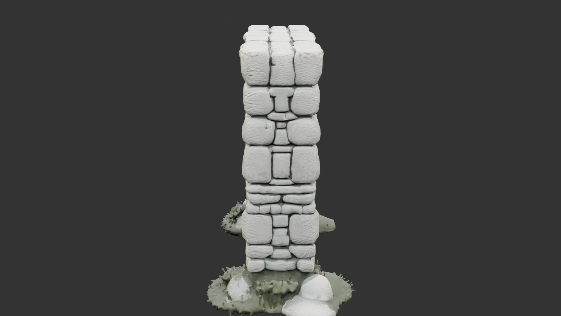 Medieval Stone Arch Doorway Low-poly 3D model_1