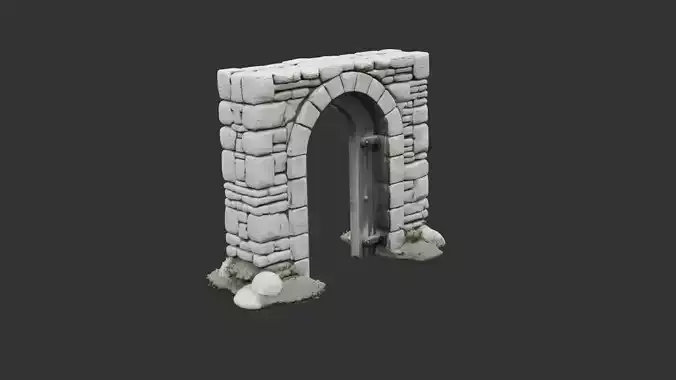 Medieval Stone Arch Doorway