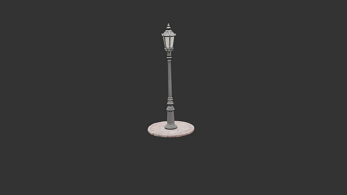 Victorian Street Lamp Low-poly 3D model
