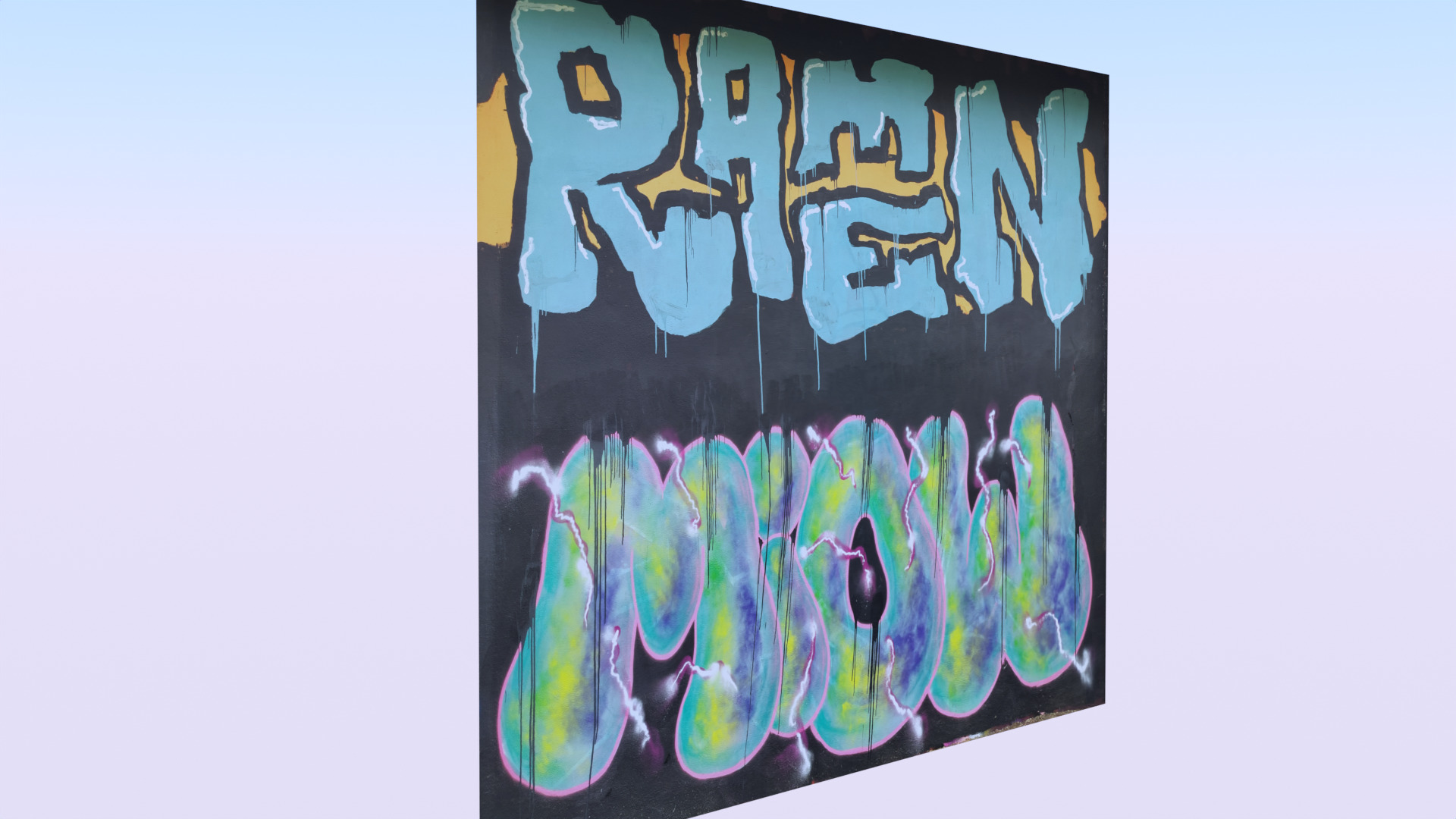 Graffiti wall X 3D model_2