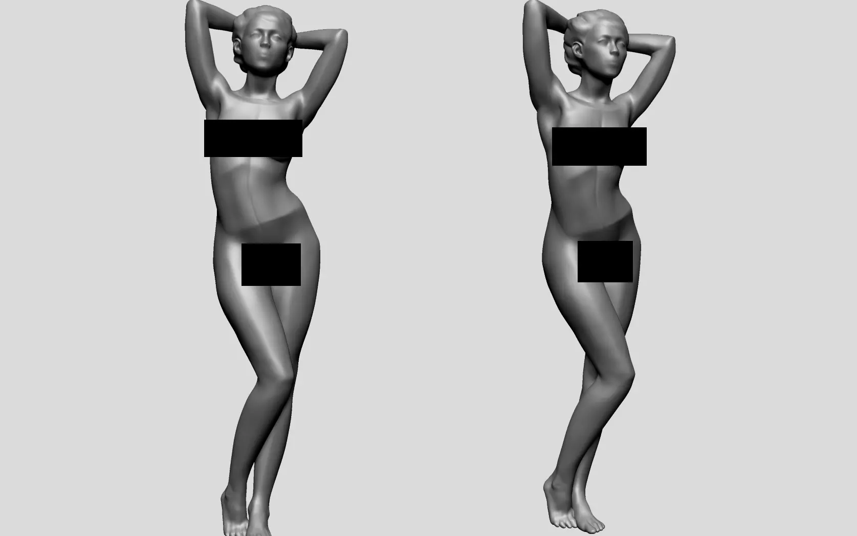 Female Pose E 3D model_0