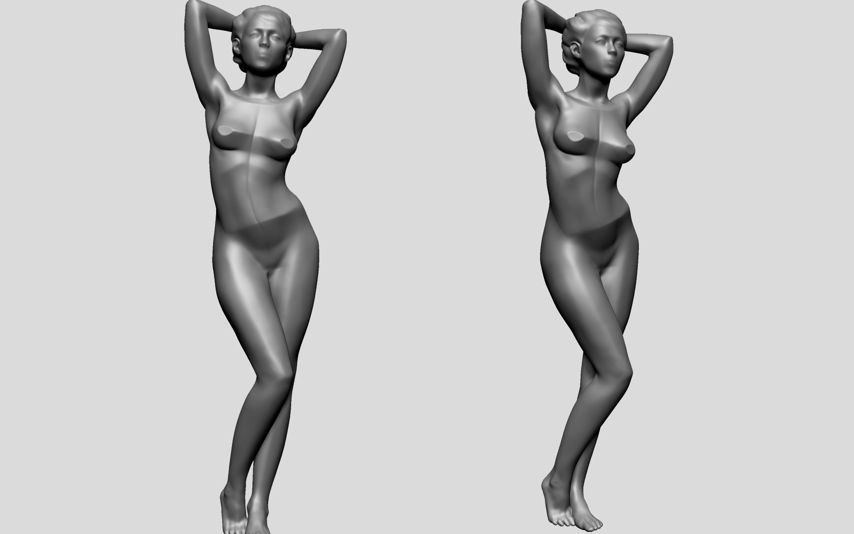 Female Pose E 3D model_1