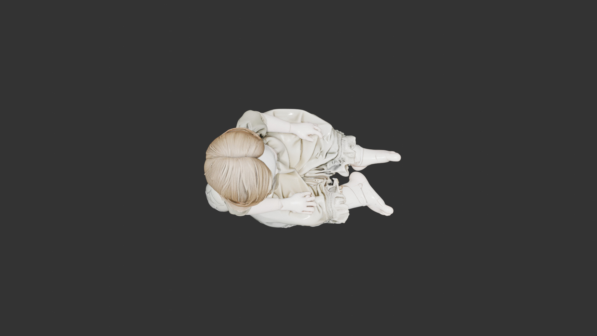 Creepy Victorian Doll Low-poly 3D model_20