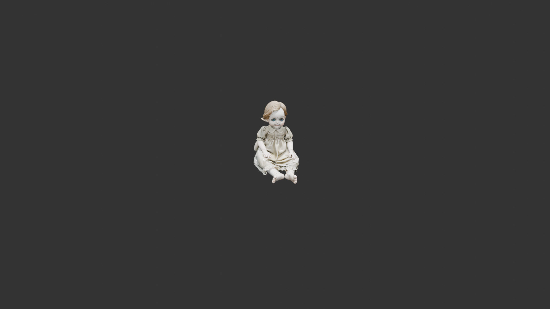 Creepy Victorian Doll Low-poly 3D model_13