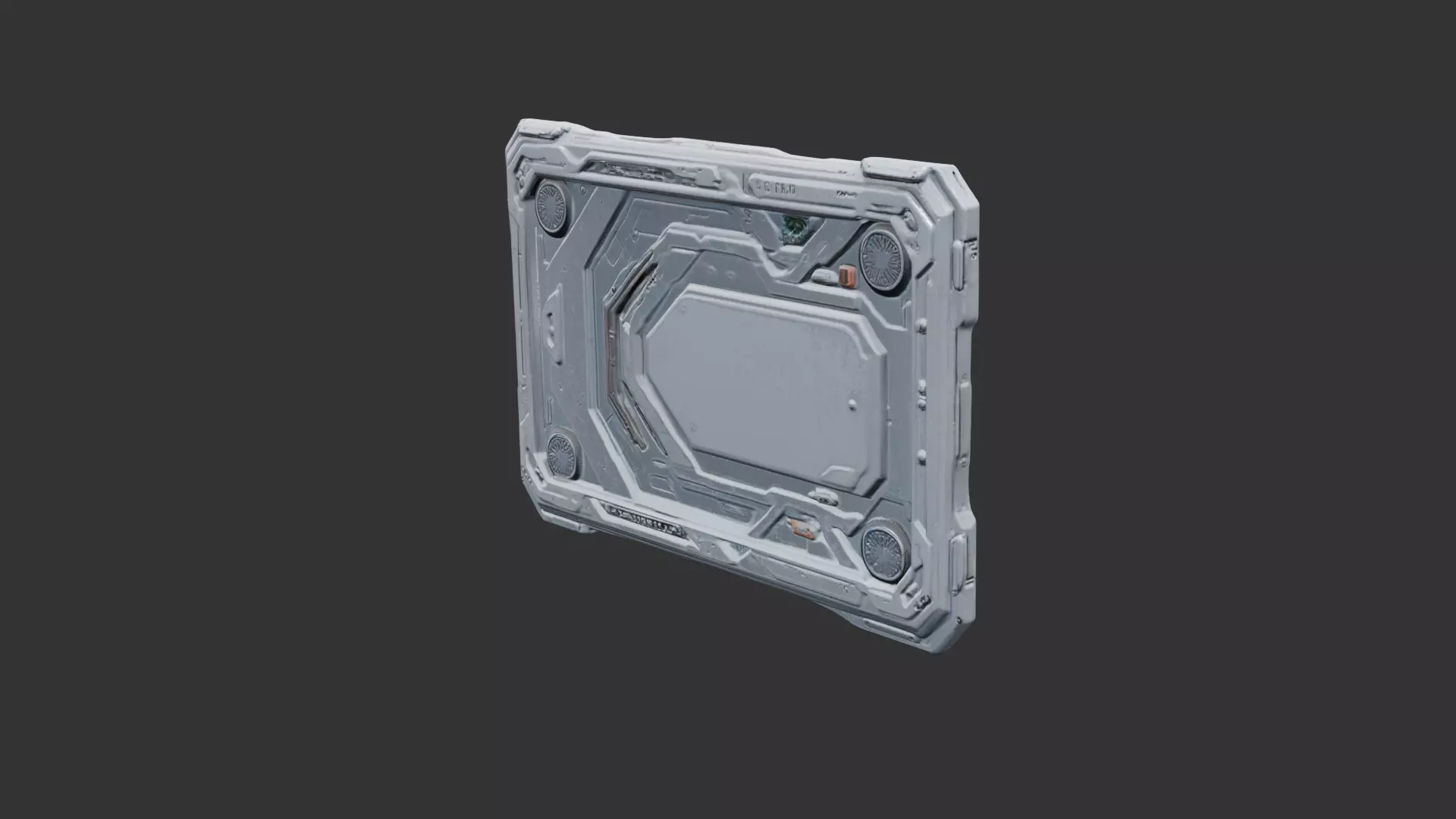 Sci Fi Wall Panel Low-poly 3D model_0