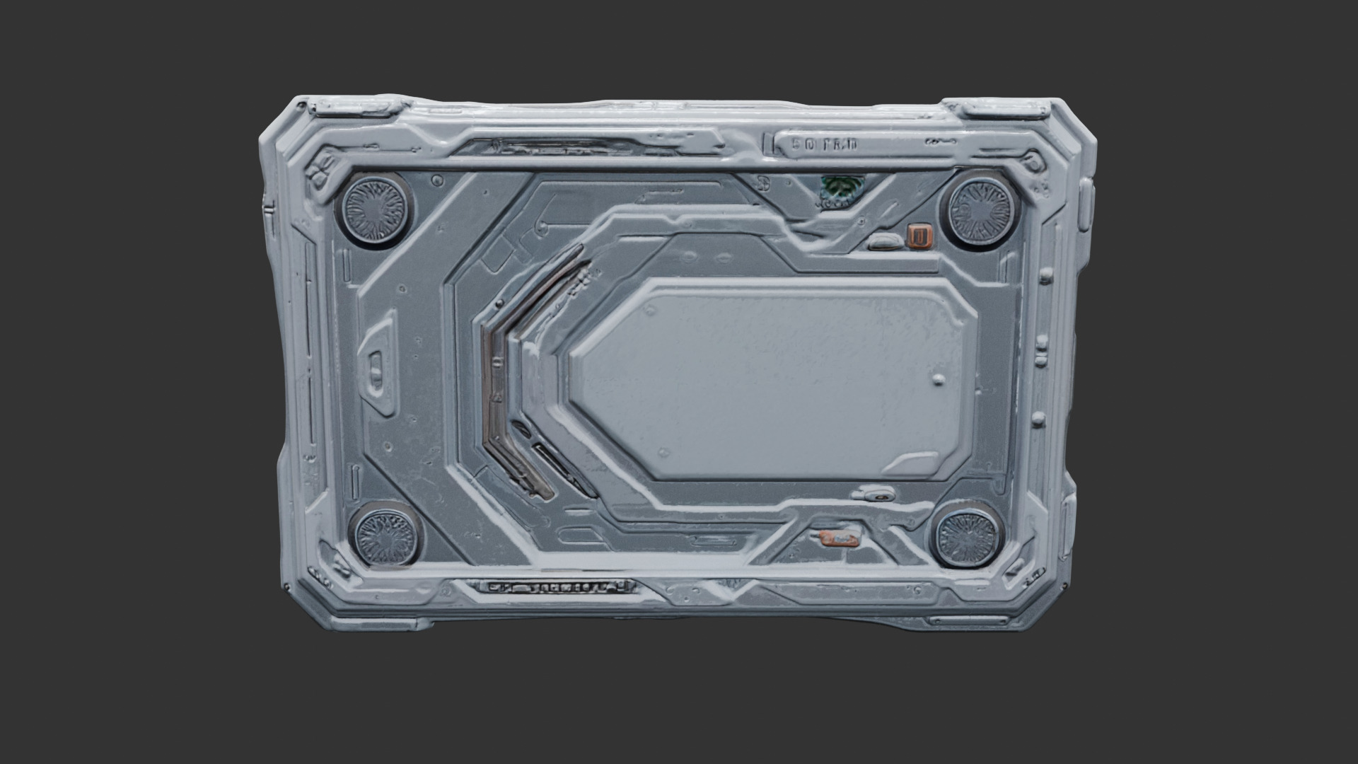 Sci Fi Wall Panel Low-poly 3D model_1