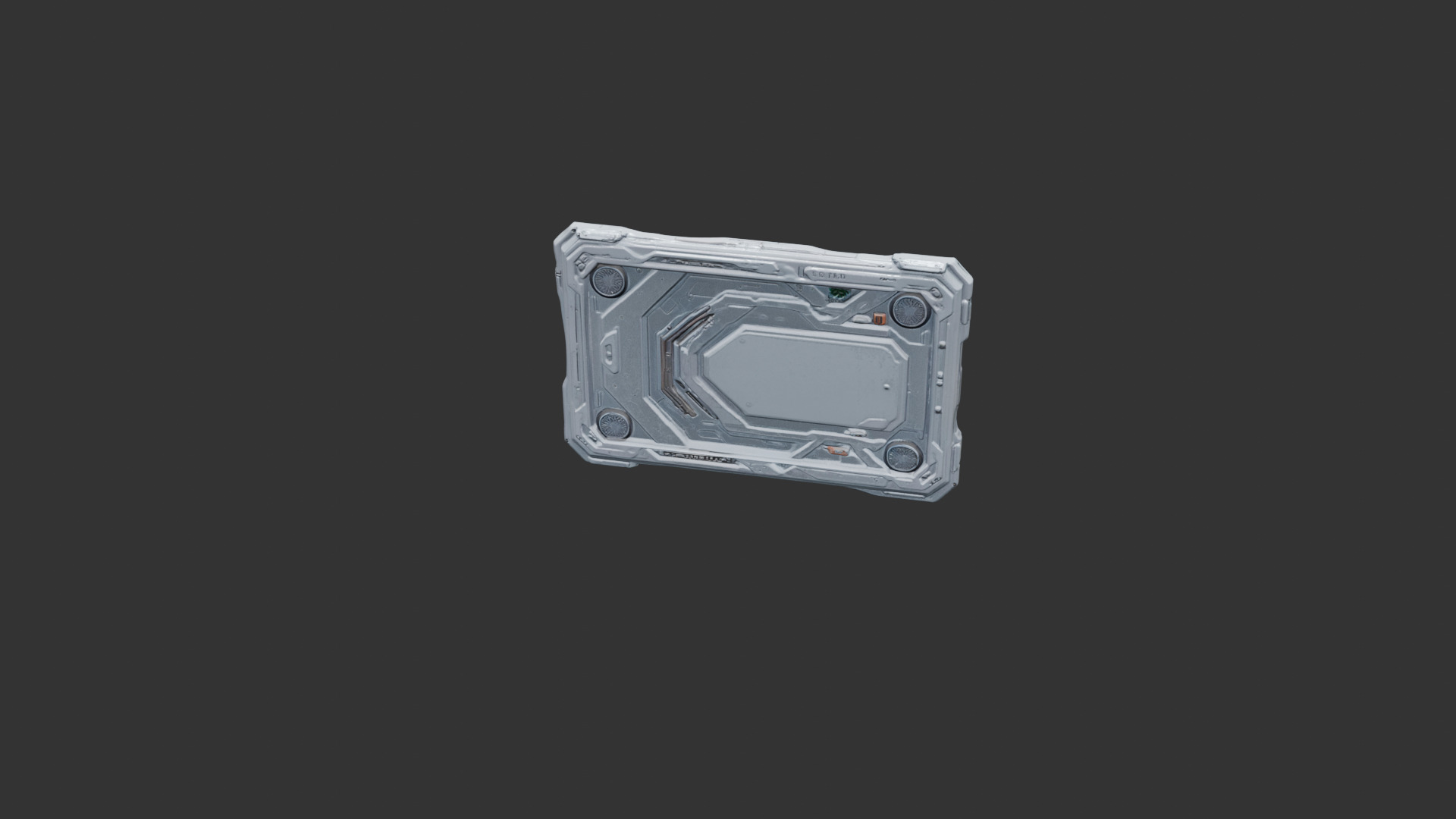 Sci Fi Wall Panel Low-poly 3D model_4