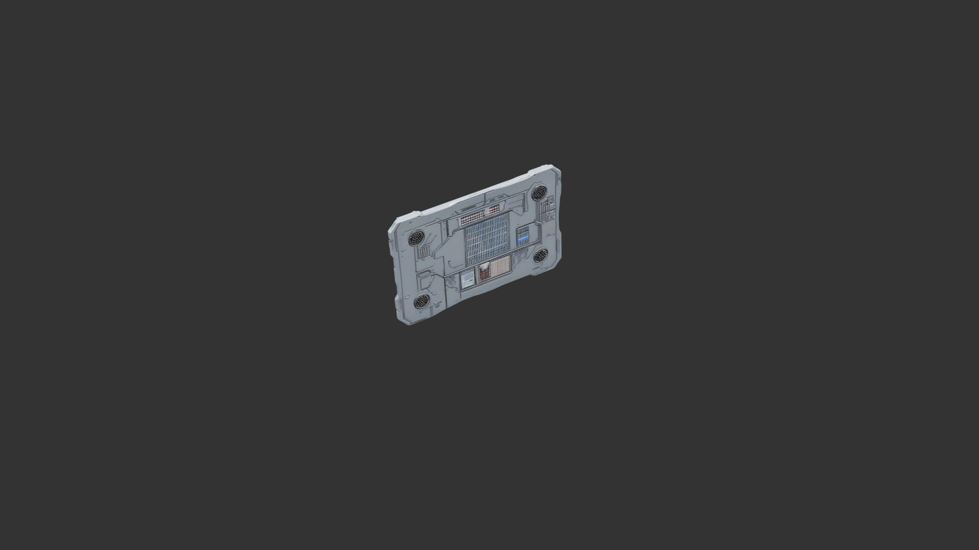 Sci Fi Wall Panel Low-poly 3D model_8