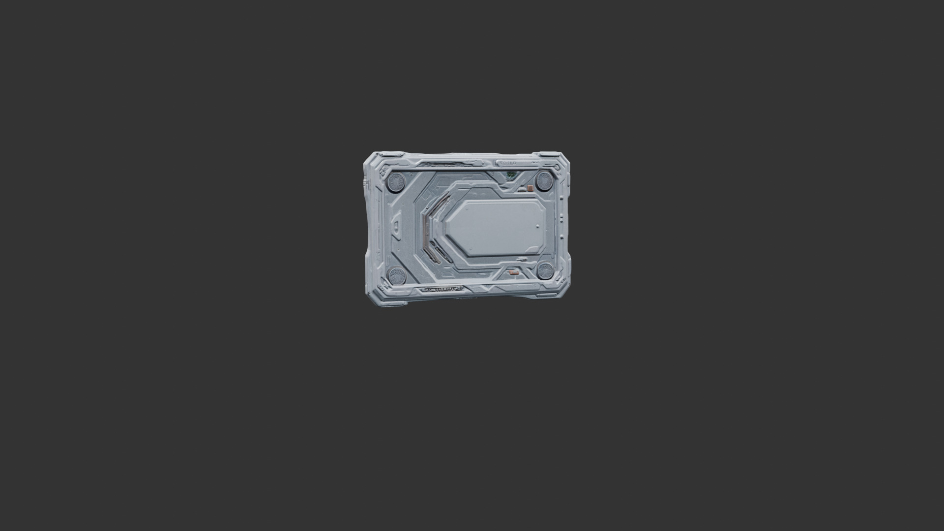 Sci Fi Wall Panel Low-poly 3D model_11