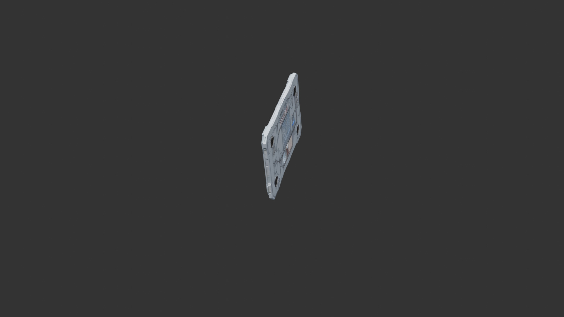 Sci Fi Wall Panel Low-poly 3D model_9